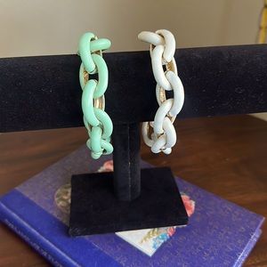 2 Chunky Chain Enamel Bracelets